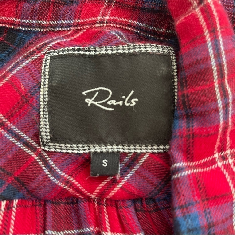 Rails Plaid Short Sleeve Flannel Soft Top Size Small - Picture 9 of 10